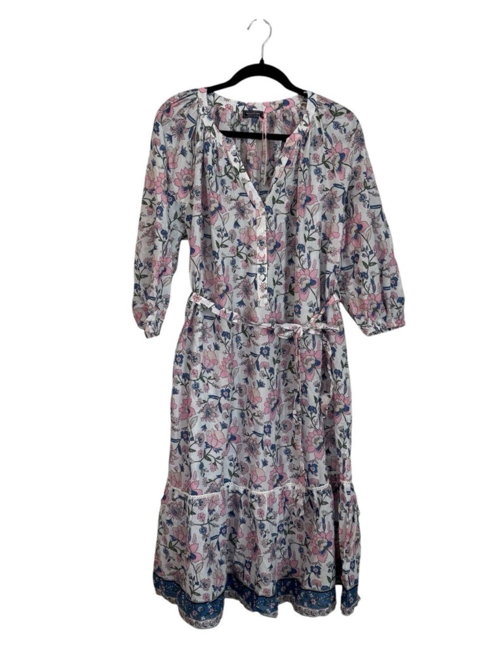 Vineyard Vines Women’s V-Neck Tie-Waist Cover-Up Dress in Thalia Floral Sz M NWT